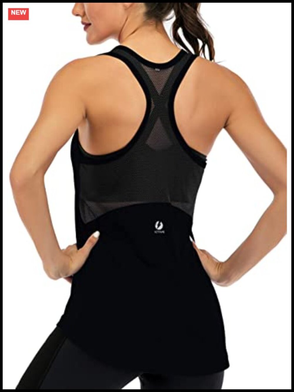 Women's Mesh Racerback Workout Tank Top Sleeveless Yoga Athletic Shirt